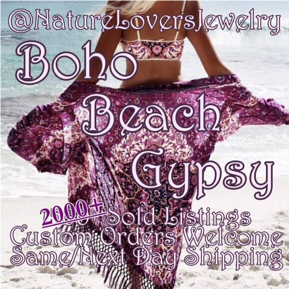 2x Rhodonite Stack Bracelet Set! Statement Bracelet Set 7.5" ~ Pink & Black! - Picture 9 of 9